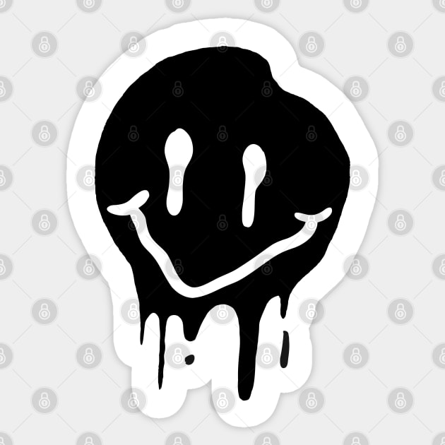 Melted Smiley Sticker by uncommontee